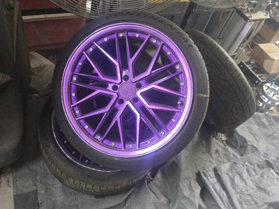 Purple XXR wheels with adapters