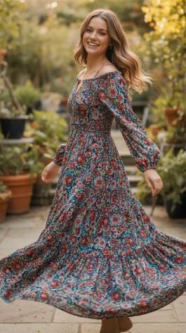 Bohemian Meadow Medium Long Dress