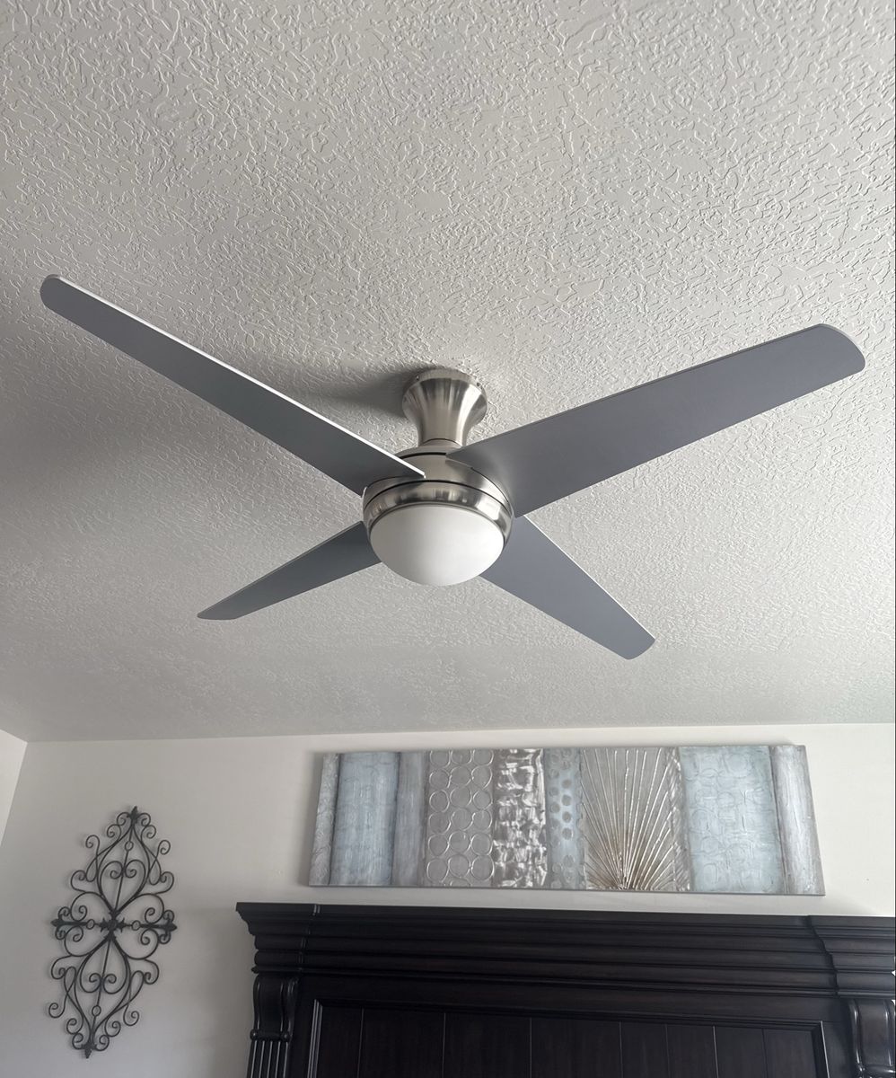 Grey Ceiling Light / Fan
