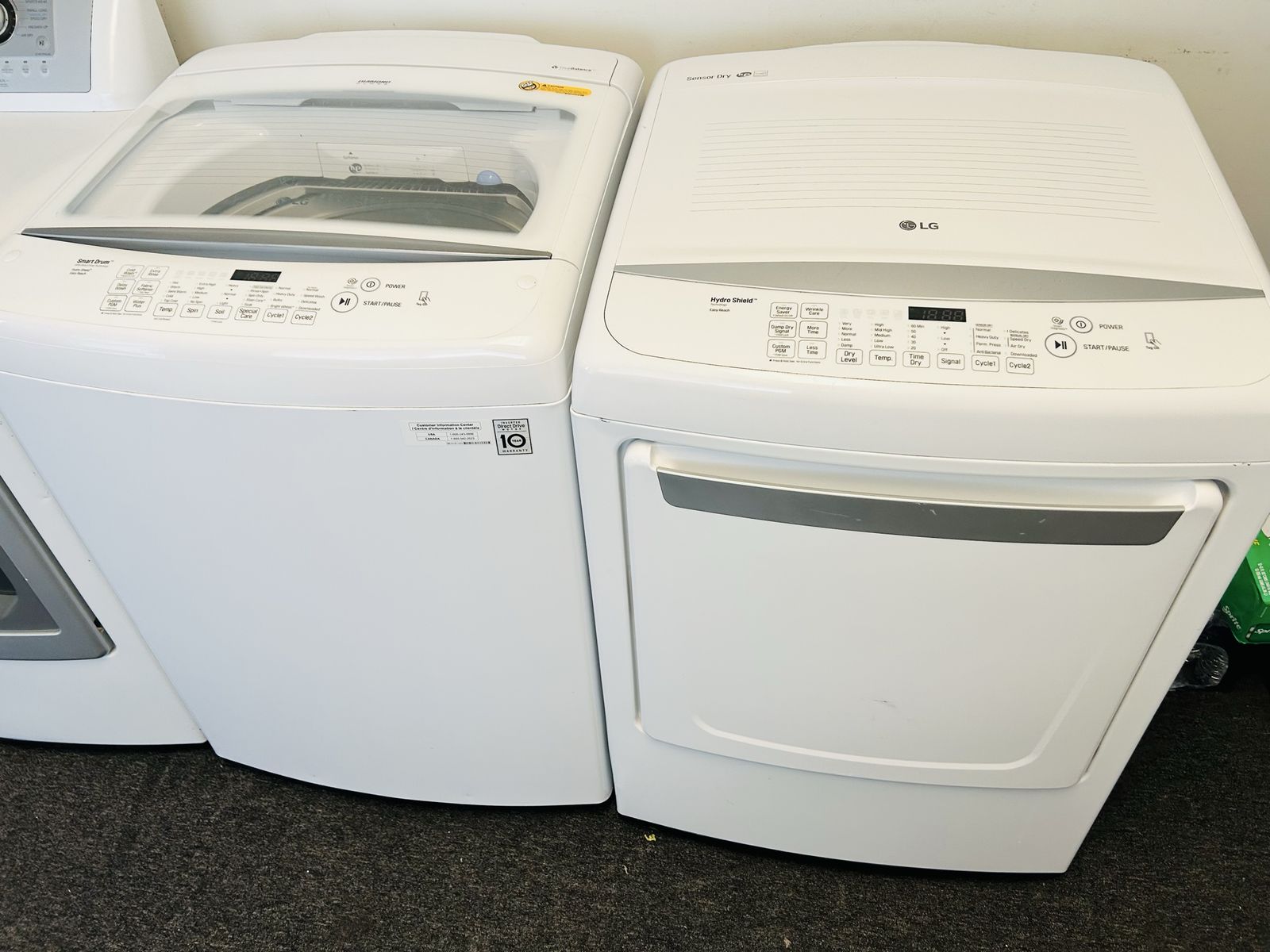 Lg super capacity washer and dryer set