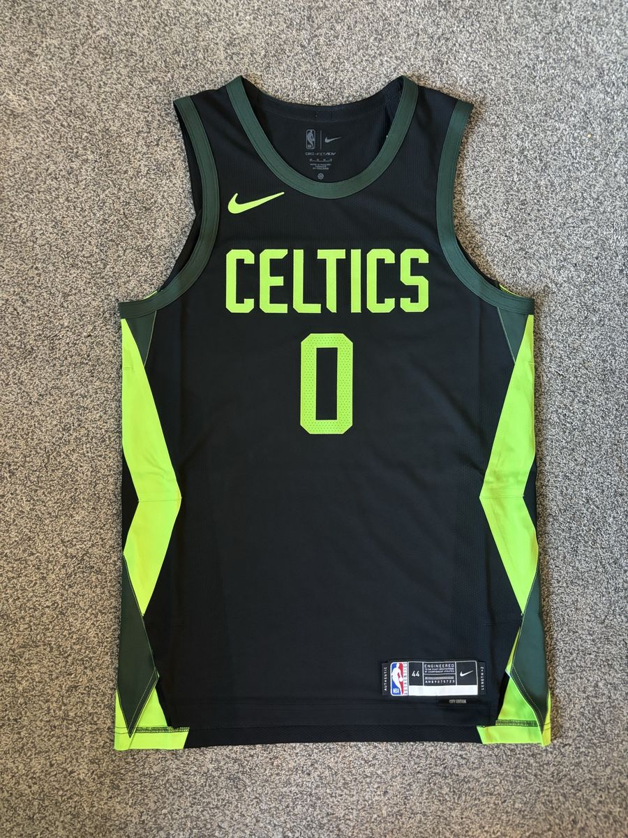 Nike Jayson Tatum Celtics 24-25 City Edition Jersey NBA Neon Size Medium(44)+2 NWT