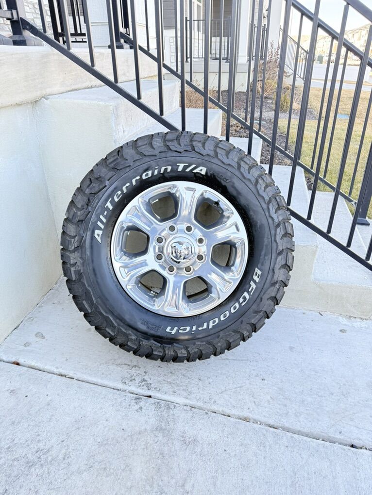 Dodge Ram 3500 Rims and Tires 285/70R18 Bfg Ko3