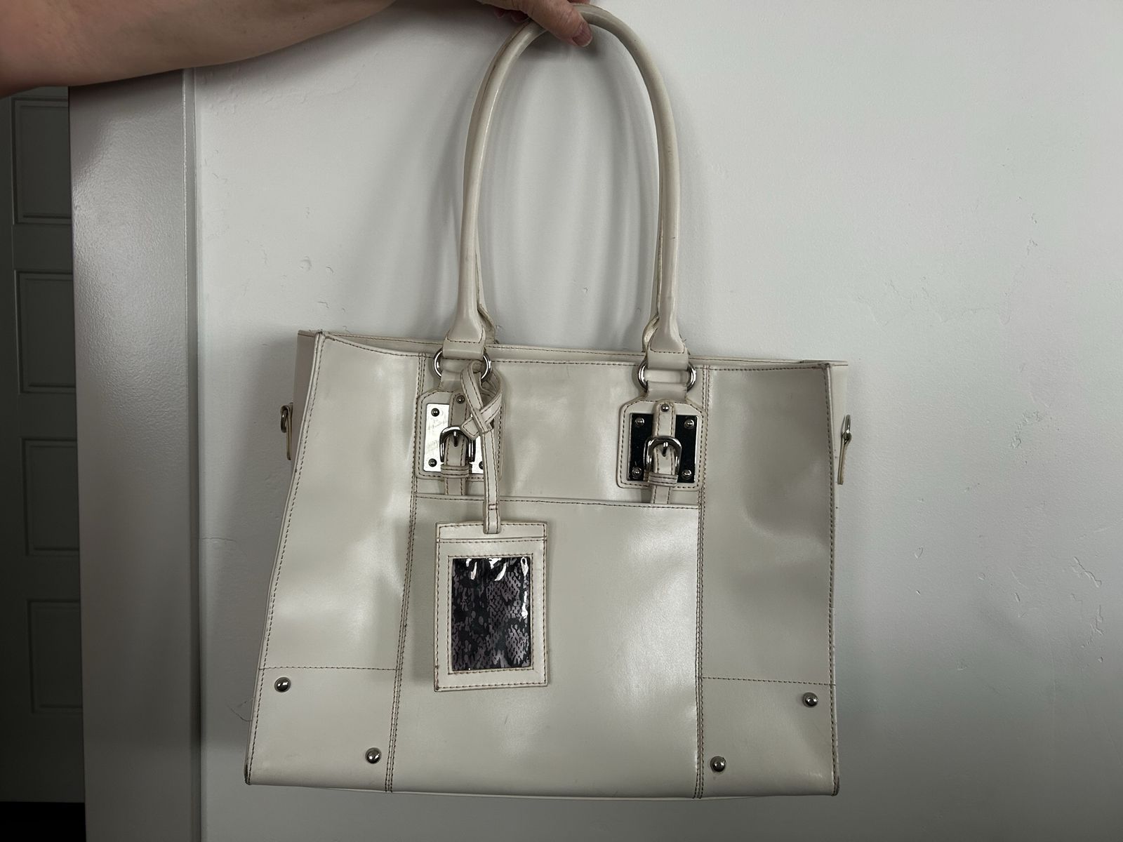 White Leather Purse