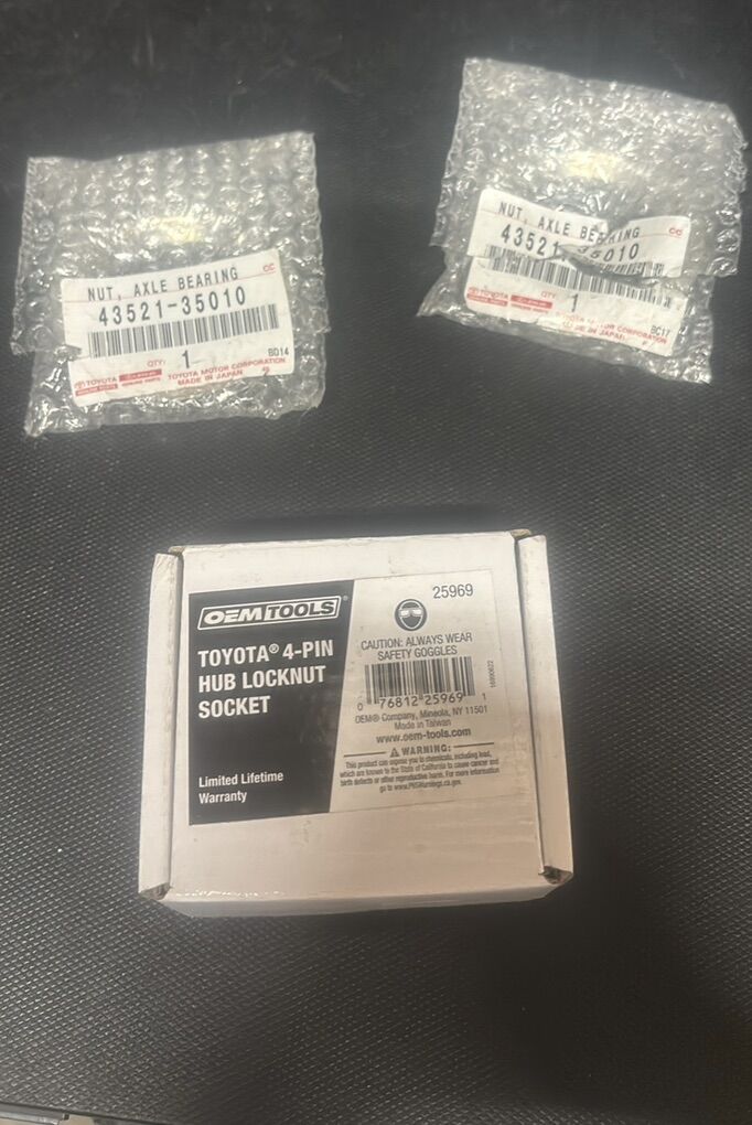 1st Gen Tundra 2wd Front Wheel Bearing Parts