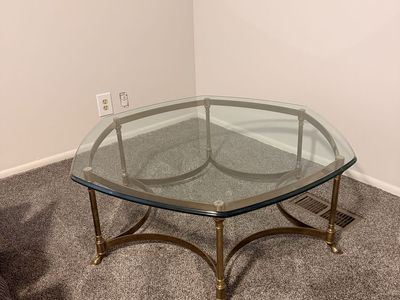 Glass table, end table, coffee table 150 obo