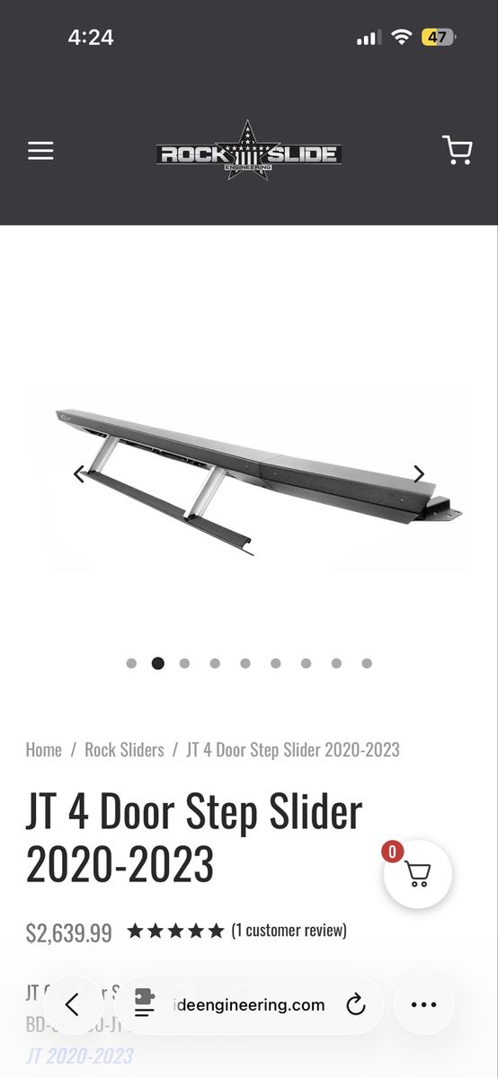 2020-2023 Jeep Gladiator Rock Slide Engineering Step Slider