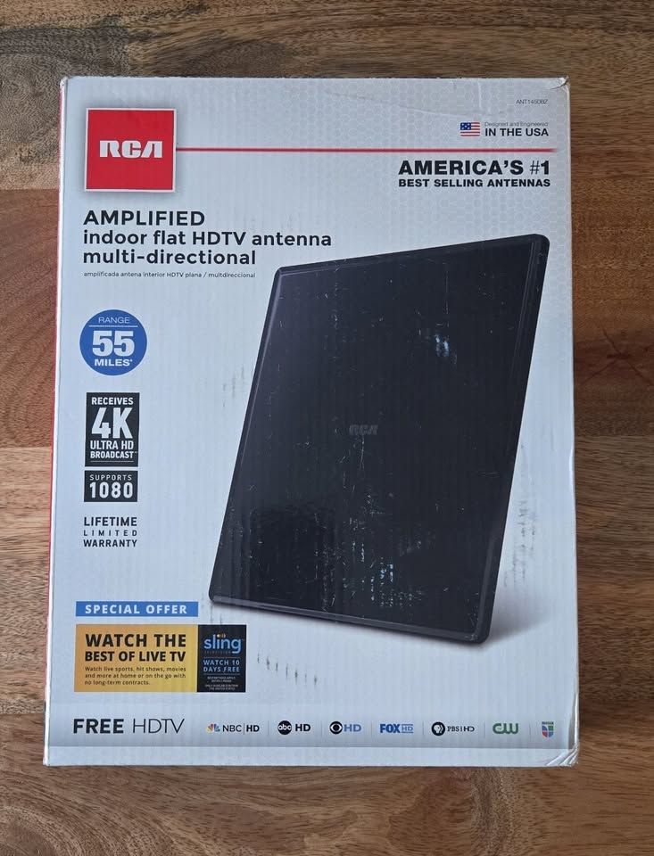 RCA Amplified indoor flat HDTV Antenna multi-directional ANT1450BZ