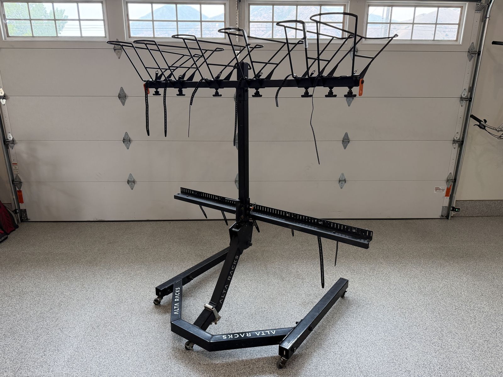 Alta Racks 6-Bike Vertical Bike Rack with Fat Bike Tray