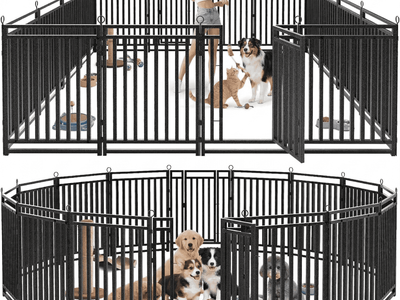 NEW Dog Fence Outdoor Indoor, 40" Inch Height 16 Panels Dog Playpen for Large/Medium/Small Dogs