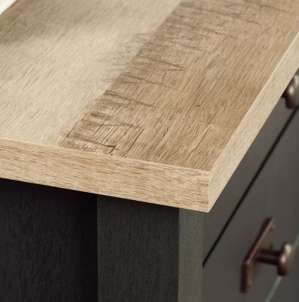 NEW Sauder Cottage Road L-Shaped Desk - Raven Oak Finish
