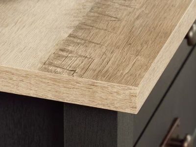 NEW Sauder Cottage Road L-Shaped Desk - Raven Oak Finish