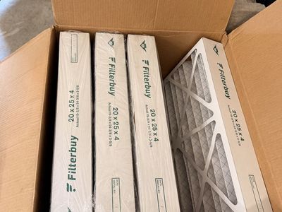 Filterbuy 20x25x4 AC Furnace Air Filters (Pack of 4)