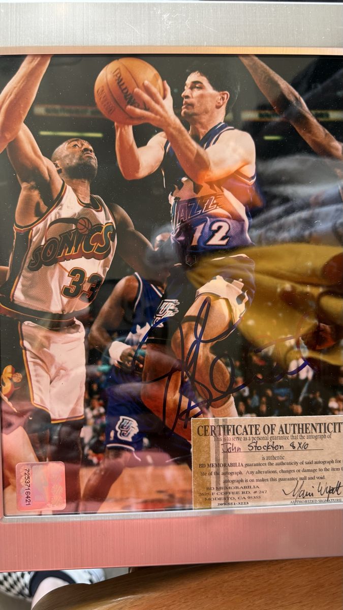 Framed autographed photos