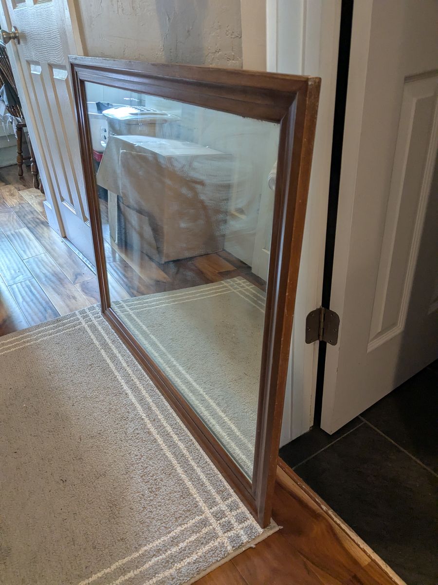 BIG WOOD FRAME MIRROR