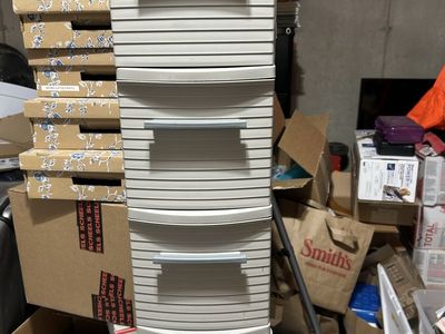 Sterile 4 drawer tan gray beige drawer organizer