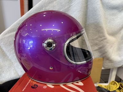 Biltwell “Gringo” Metallica Grape Full-Face motorcycle helmet- barely worn