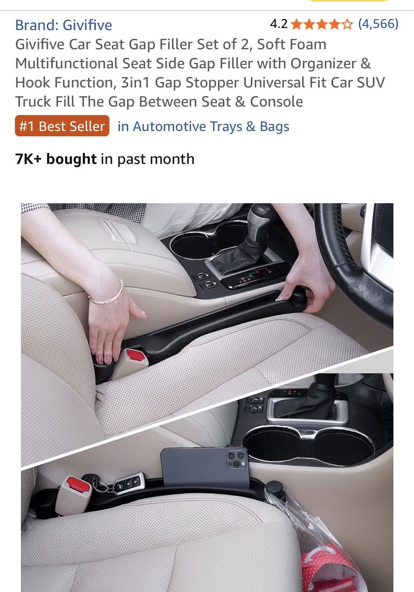 Car Seat Gap Filler Set