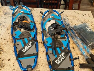 Mountain Profile Snowshoe Adventure Pack with Poles and Bag Blue