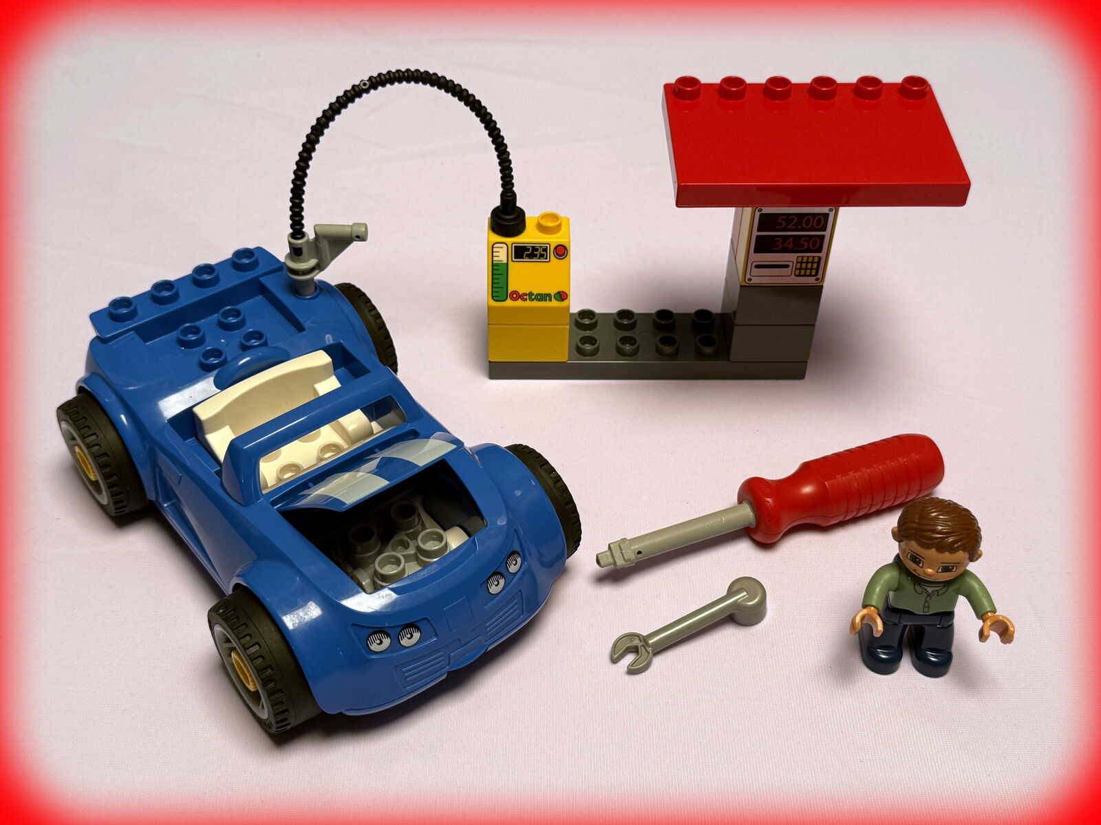 Lego Duplo Gas Station Set #5640 > 24 Piece Set **Rare**