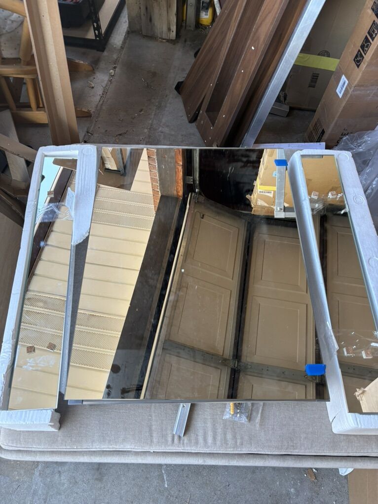 Wall Mounted Medicine Cabinet Framed With Mirrors