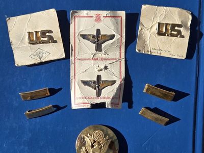 Vintage WWII US Military Insignia Lot - N.S. Meyer