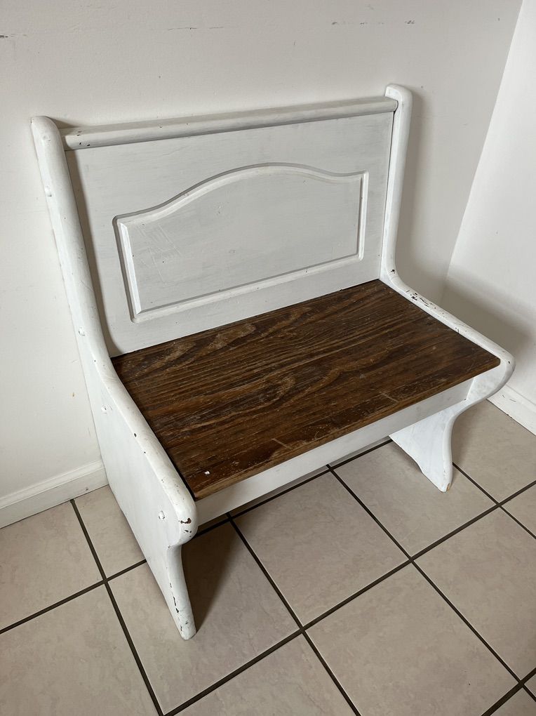 Solid Wood Bench With Storage