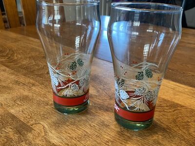 Vintage Coca-Cola Christmas Glasses – Set of 9