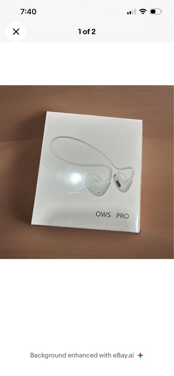 Ows Pro VV4 Open-Ear Wireless Bone Conduction Headphones - New in Box, White
