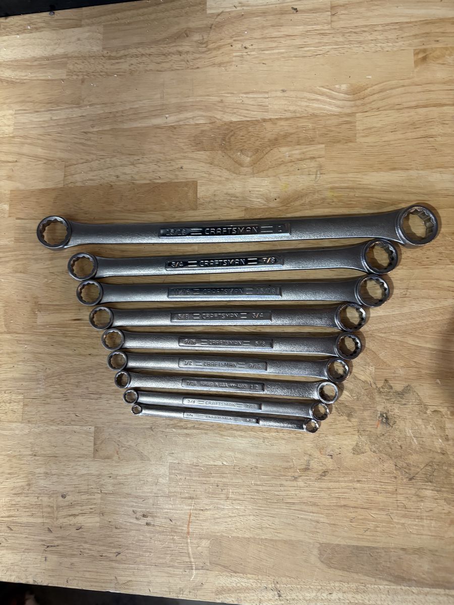 Craftsman Made in USA Box End Wrench Set SAE Inch