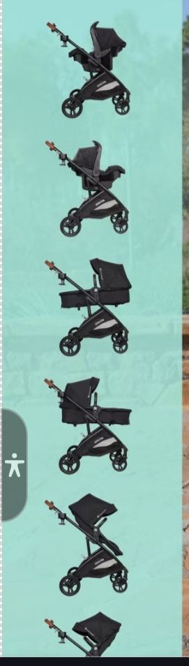 Baby Trend Passport Switch 6-in-1 Modular PLUS Travel System - Madrid Green Stroller