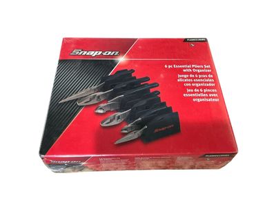 Snap-on PL600ES1RMBK 6-Piece Essential Pliers Set with Organizer - New in Box e75013944