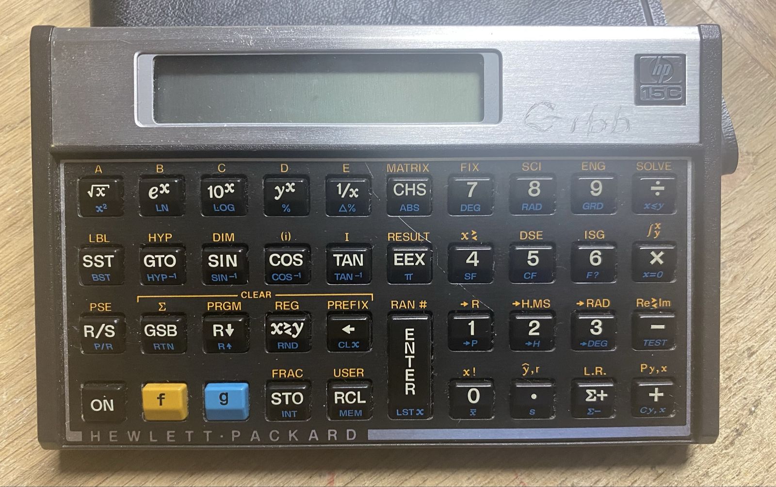 Vintage Hewlett Packard HP-15C Scientific Calculator with Case