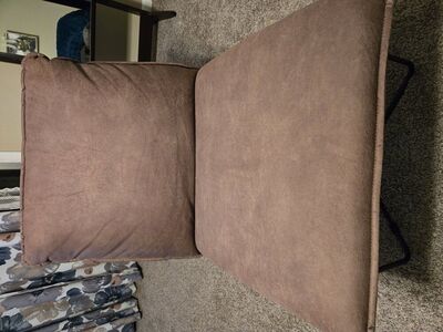 Brown microfiber cushion chair