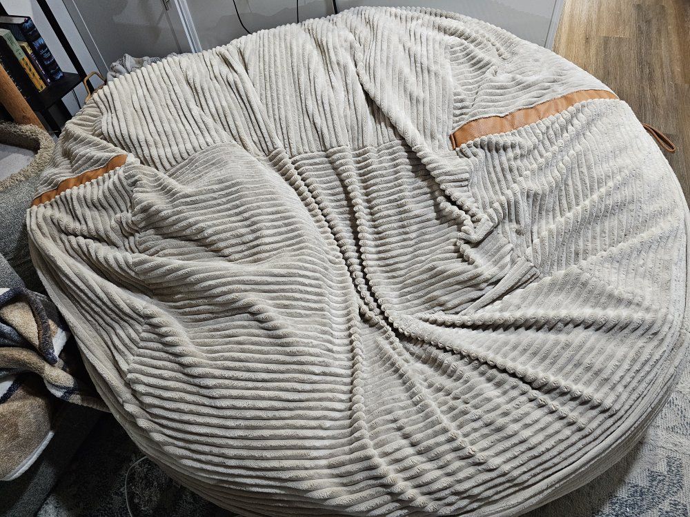 Cozy Corduroy Beanbag Chair - Large, Super Soft, Perfect for Lounging