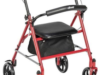 Drive Medical Rollator Walker with Seat - Stable Mobility Support