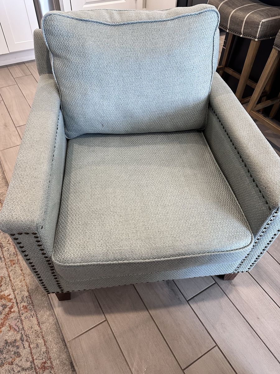 FREE Light Blue Turquoise Uttermost Occasional Chair