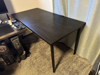 IKEA Linnmon Black/Brown desk table (discontinued)
