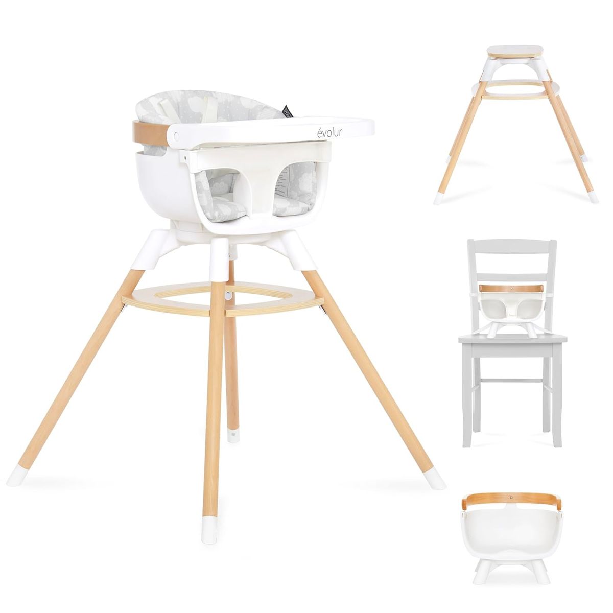 Evolur 4-in-1 Highchair – Grey – Great Condition
