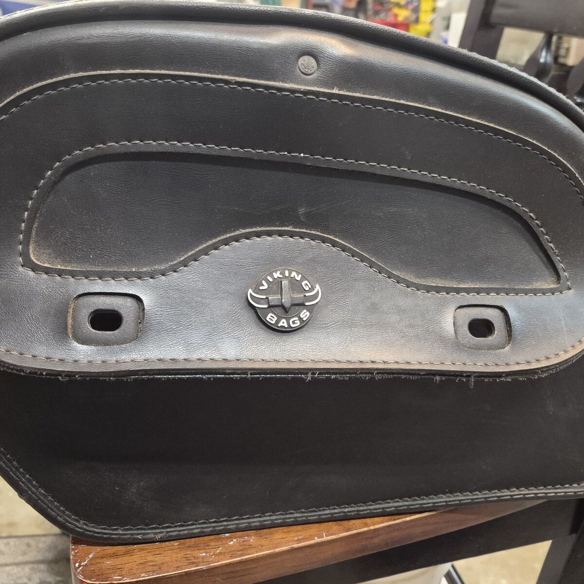 Viking black HD motorcycle bag