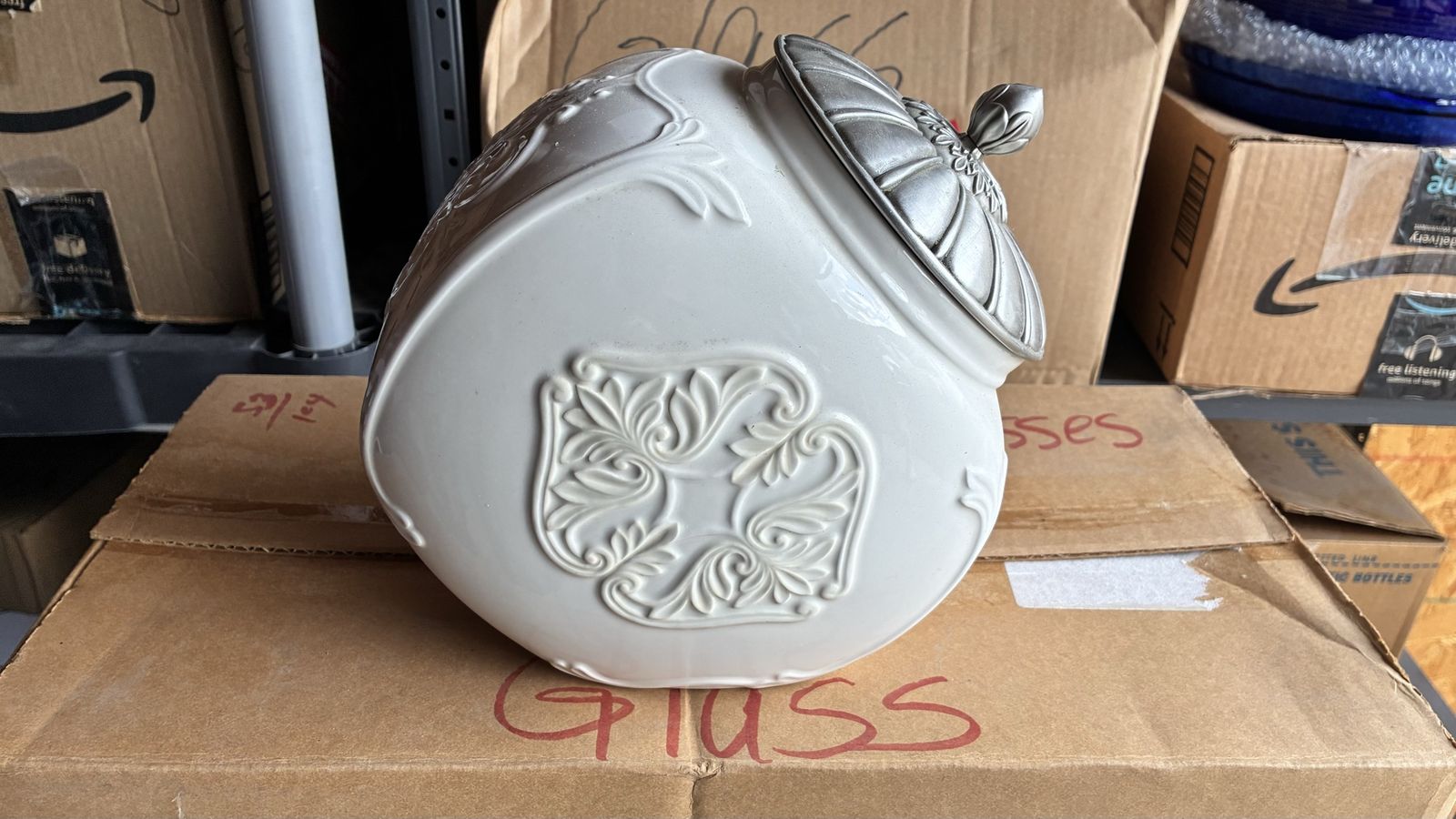 White Ceramic Cookie Jar