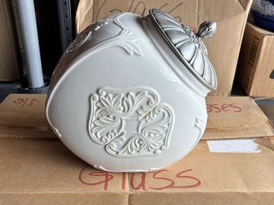 White Ceramic Cookie Jar
