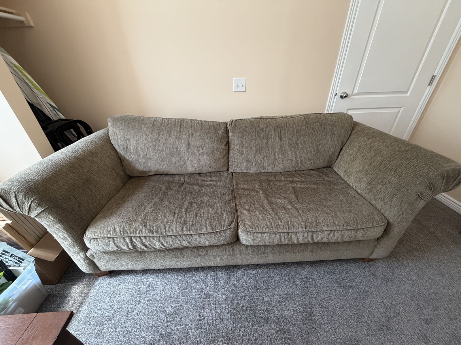 Olive green couch
