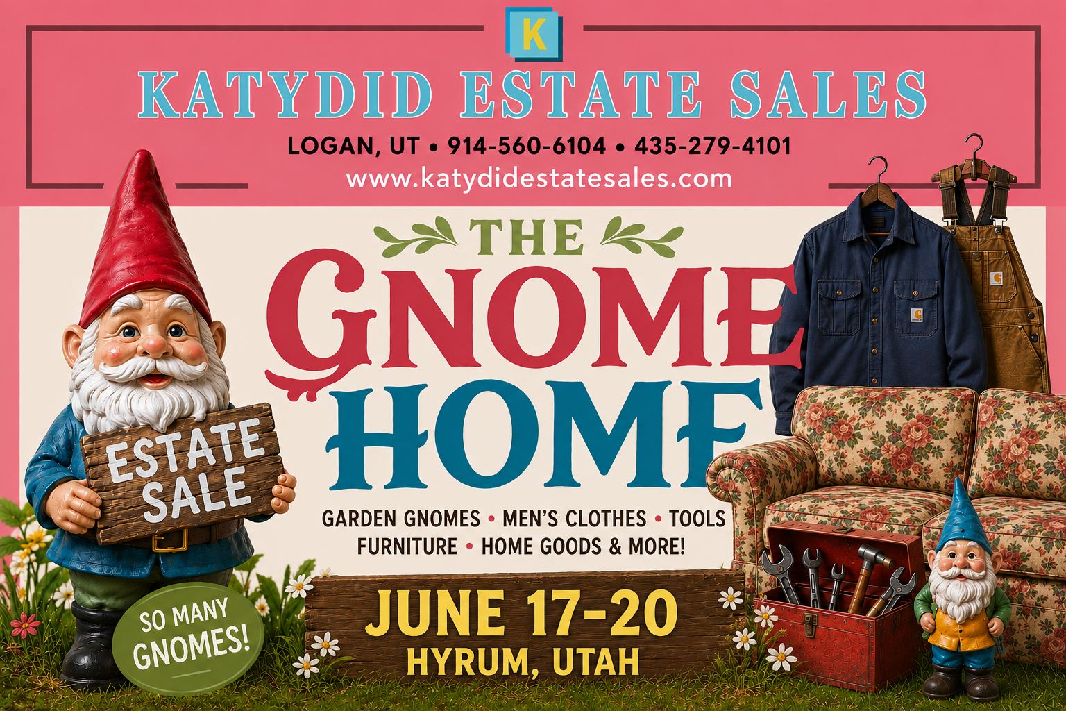 Gnome Home Estate Sale – Hyrum, Ut - June 17-20, 2026