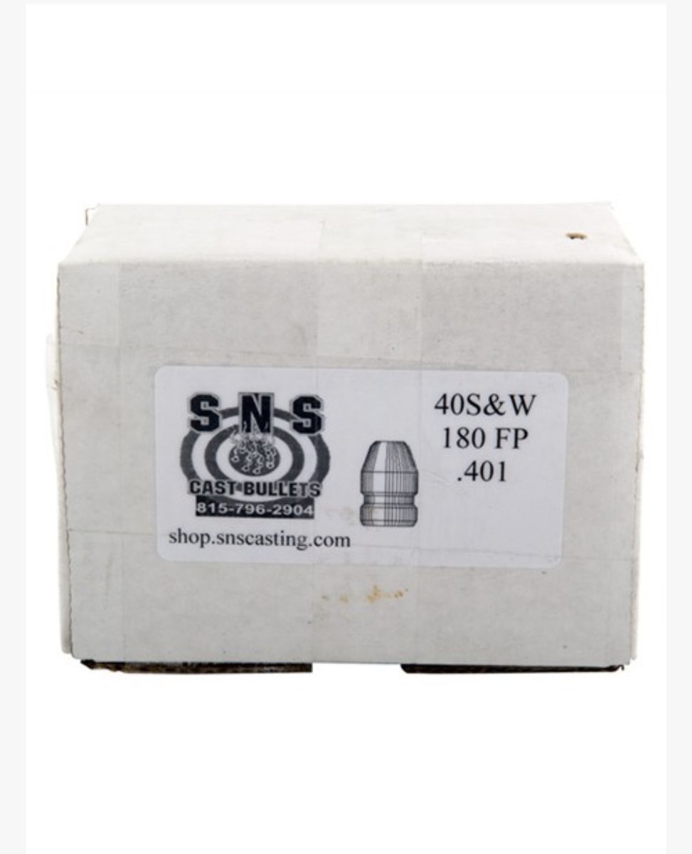 SNS Cast Bullets 40 S&W 180 FP .401 Reloading Components