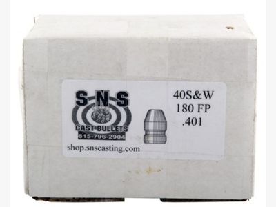 SNS Cast Bullets 40 S&W 180 FP .401 Reloading Components