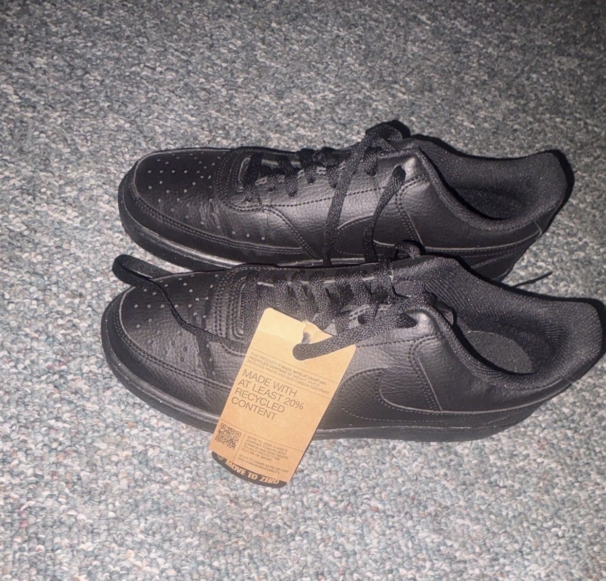 Nike Court Vision Low Next Nature Black Men's Sneakers - New with Tags, Recycled Content