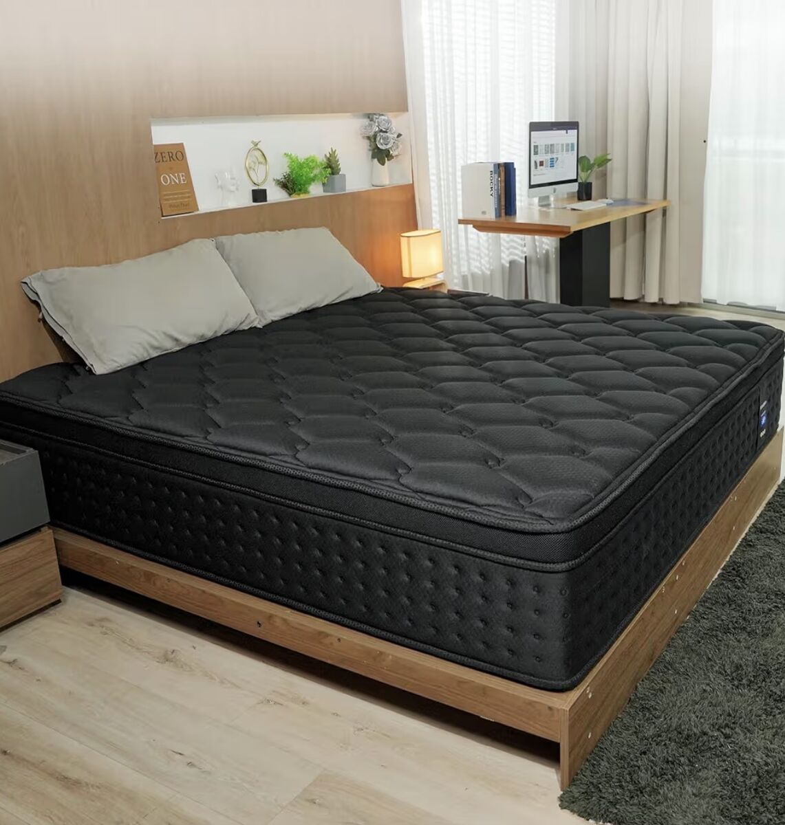 Queen Mattress, 14 Inch Hybrid Mattress in a Box, Memory Foam and Pocket Spring for Motion Isolation