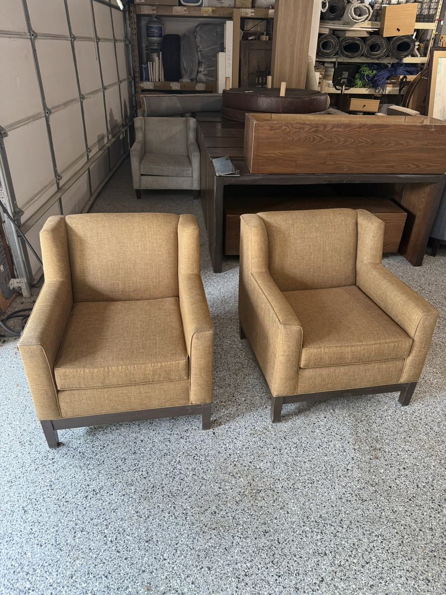 Fabric Armchair Pair