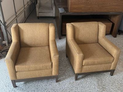 Fabric Armchair Pair
