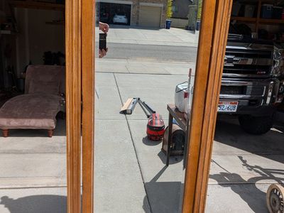 Vintage Oak Cheval Mirror
